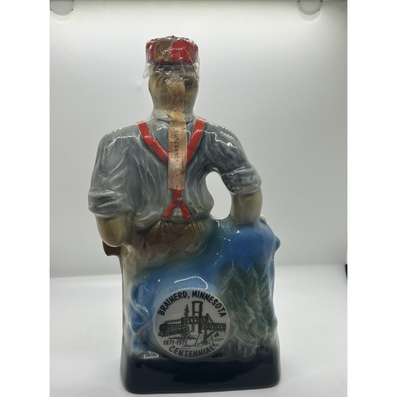 Jim Beam Paul Bunyan Decanter Centennial 1871-1971 Regal China Vintage - Picture 2 of 5